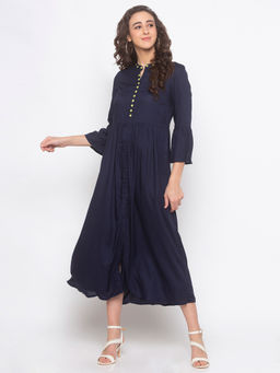Globus - Navy Blue Embellished Dress