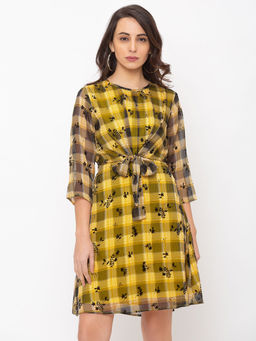 Globus - Mustard Checks Dress