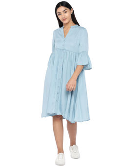Globus - Blue Solid Dress