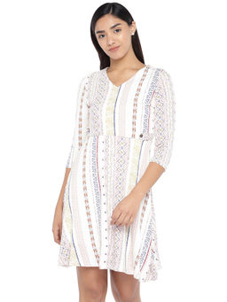 Globus - White Printed Dress