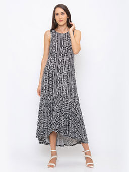 Globus - Black Printed Dress