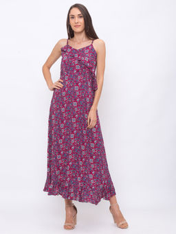 Globus - Maroon Floral Dress