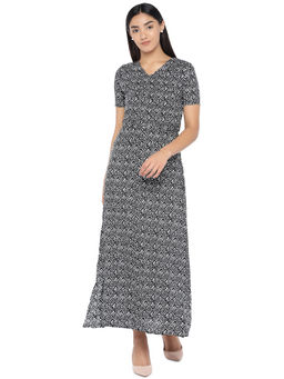 Globus - Black Printed Dress