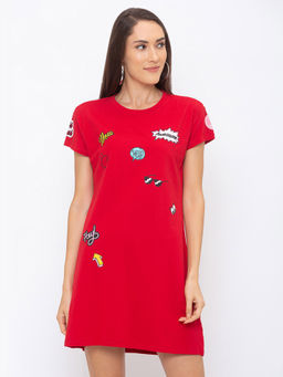 Globus - Red Printed Dress