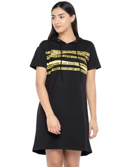 Globus - Black Printed Dress