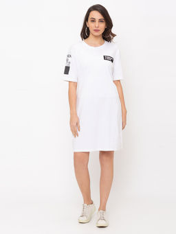 Globus - White Printed Dress