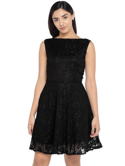 Globus - Black Patterned Dress