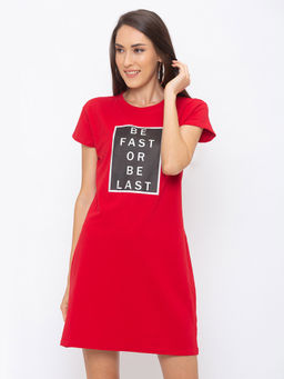 Globus - Red Printed Dress
