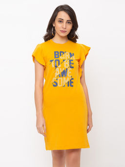 Globus - Mustard Printed Dress