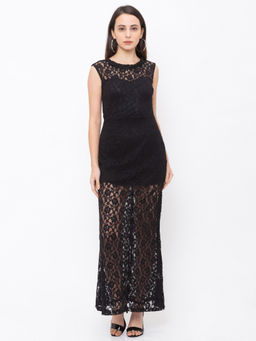 Globus - Black Patterned Dress