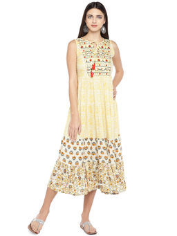 Globus - Yellow Printed Dress