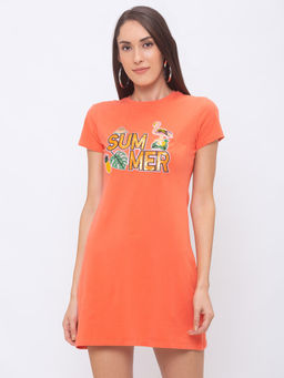 Globus - Orange Printed Dress