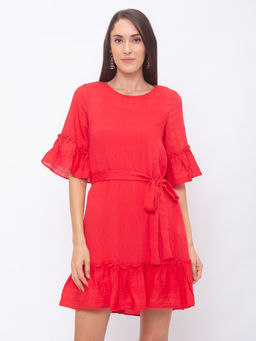 Globus - Red Solid Dress
