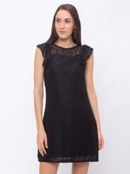 Globus - Black Patterned Dress