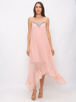 Globus - Peach Solid Dress