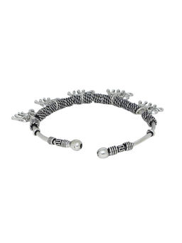 Silvermerc Designs - Elephant Charm Adjustable Oxidised Bracelet