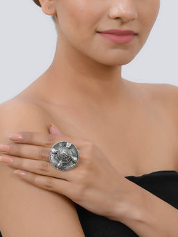 Silvermerc Designs - Oxidised Silver Elephant Ring