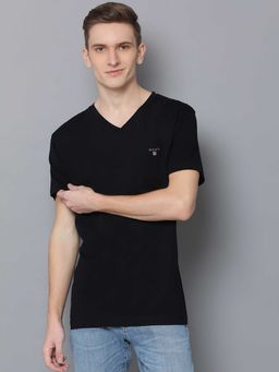 GANT - Black Solid T-Shirt