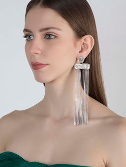 Masaba - The Sigil Storm Shoulder Duster Silver Earrings