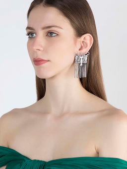 Masaba - House Of Greyjoy Tassel Drop Silver Earrings