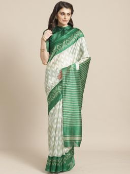 Sareemall - Green Art Silk Saree With Unstitched Blouse