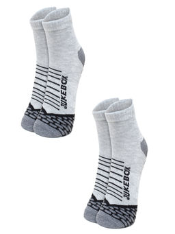Wear Jukebox - Ankle Grip Socks Grey (Pack of 2)