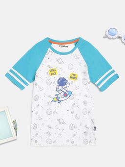 Lil Tomatoes - Boys Self Design T-shirt Blue