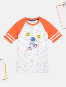 Lil Tomatoes - Boys Self Design T-shirt Orange