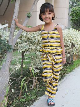 Woonie - Summer Wear Printed Crop Top With Pants (Set Of 2)