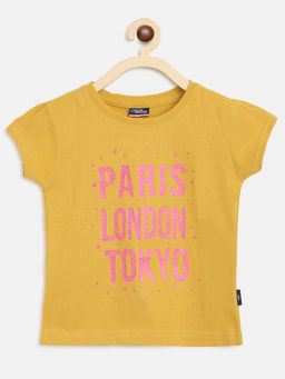 Lil Tomatoes - Mustard Printed Top