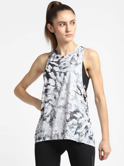 adidas - Fast Aop Tank Grey Running Tops
