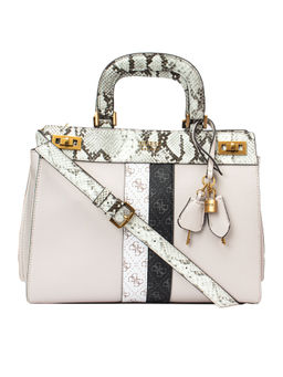 Guess - KATEY White Solid-Plain Satchels
