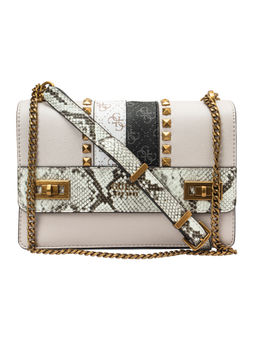 Guess - KATEY White Solid-Plain Sling and Cross Bags