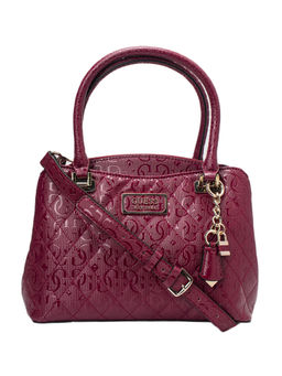 Guess - LOLA Maroon Printed Satchels