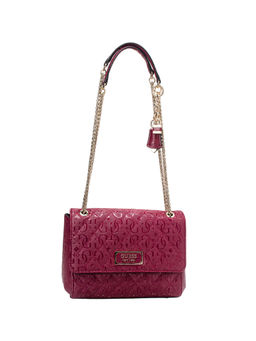 Guess - LOLA Maroon Printed Sling and Cross Bags