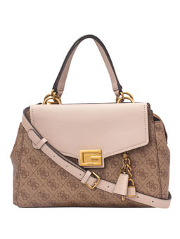 Guess - VALY Brown Printed Satchels