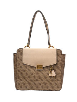 Guess - VALY Brown Printed Satchels