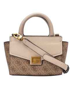 Guess - VALY Brown Printed Satchels