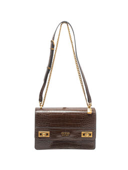 Guess - KATEY CONVERTIBLE XBODY FLAP Brown Sling and Cross bag