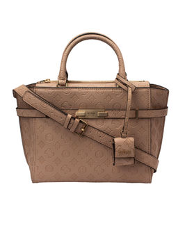 Guess - BEA Beige Printed Satchels