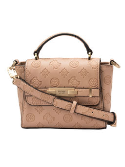 Guess - BEA Beige Printed Handbags