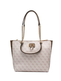 Guess - ALISA White Printed Tote Bags