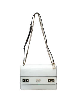 Guess - KATEY Off White Solid-Plain Sling and Cross Bags