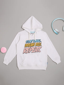 Lil Tomatoes - Girls Typography Sweatshirt White