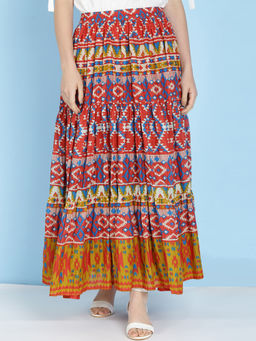 Biba - Multi-Color Embroidered Skirt