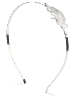Blueberry - Silver Plated Metal Leaf Detailing Hair Band