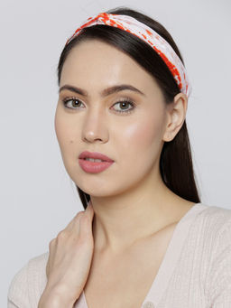 Blueberry - Orange Colour Printed Hair Band