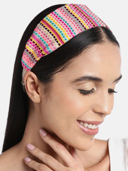 Blueberry - Multi Colour Woven Design Hairband