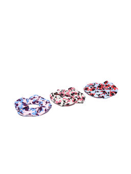 Blueberry - Multi Floral Printed Pretty Scrunchies (Set of 3)