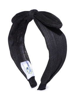 Blueberry - Black And Gold Lurex Bunny Knot Hairband